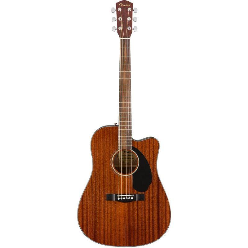 Fender エレキアコースティックギター CD-60SCE All Mahogany, Natural ソフトケース付属 ドレッドノート