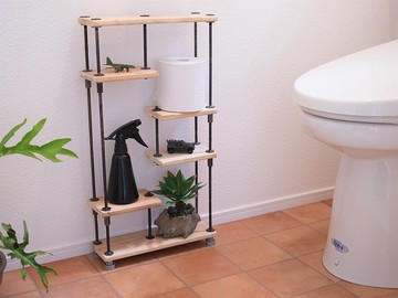 木鐵架子 565*300*100 Natural Color