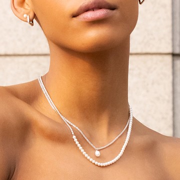 珍珠 BB 網球項鍊