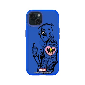 iPhone 15 Clear 激光藍 - 迪士尼-漫威 Marvel - 死侍與金鋼狼-1
