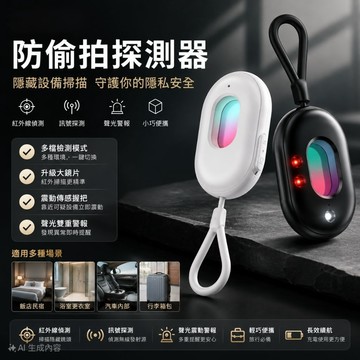 小廢物俱樂部｜防偷拍探測器 紅外線偵測器 訊號探測儀 隱藏設備掃描器 旅行必備 飯店檢測器 防偷拍神器 交換禮物