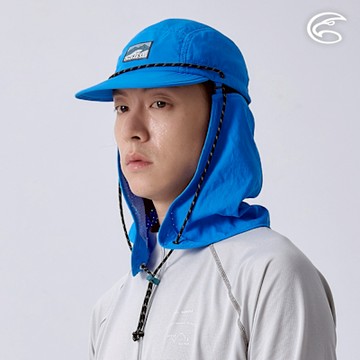 ADISI 環保紗速乾超撥水球帽(護頸可拆) AH24038 海藍 (M-L)｜防潑水 吸濕 排汗 快乾 透氣