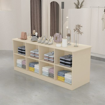 ??快速出貨 可開發票 服裝店雙面格中島桌展示柜臺女裝店鋪中間擺放陳列流水臺展示桌