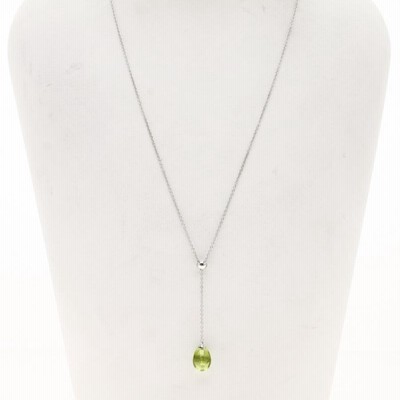 ティファニー　レインボー　ネックレス　ペリドット　750 ホワイトゴールド Tiffany & Co. Rainbow Drop Necklace Peridot Stone 750 White
