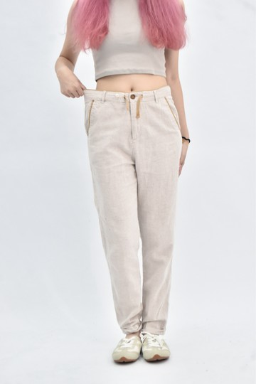 (L) zara 高腰杏色長褲