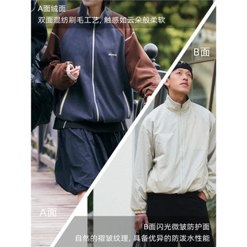 BOHRHOO25AW德絨面防潑水防護面百搭保暖雙面穿搖粒絨外套男女冬