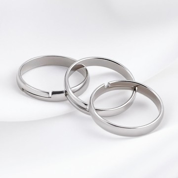 宏雲Hongyun- Jy（20pcs）不鏽鋼 鈦鋼光面素圈戒指胚簡約高級感可調節圓形開口戒圈diy飾品配件