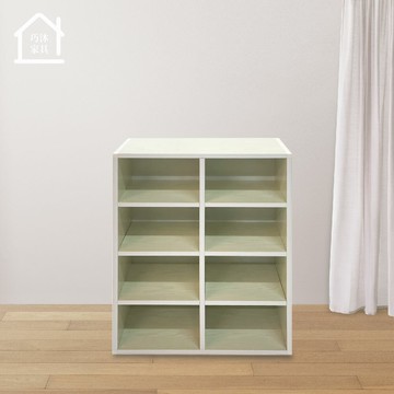 1.7尺開放式塑鋼鞋櫃 置物櫃 收納櫃 防水塑鋼家具 開棚鞋櫃(8格)【巧沐家具】