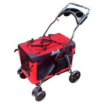 寵物夢工廠 可拆式旅遊寵物推車 80 x 57 x 98cm  1個  紅黑色