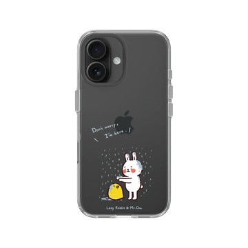 iPhone 16 Clear Case（相機按鈕） 透明 - 懶散兔與啾先生 Lazy Rabbit and Mr.Chu - 有我在