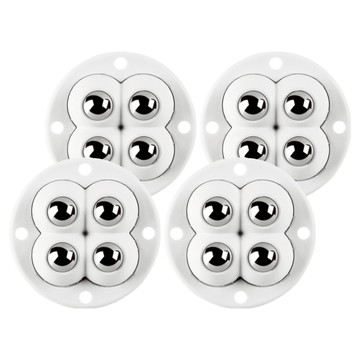 小麥購物 4鋼珠滑輪 L2900 白色  4.8 x 4.8cm  4個