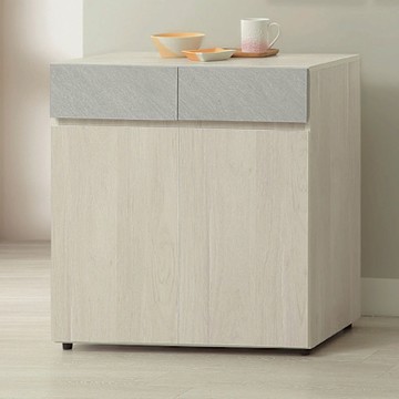 文創集 莫森2.7尺二門二抽低餐櫃-80x40x81cm免組