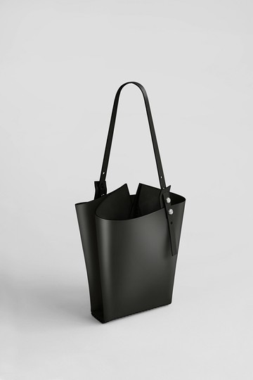 Twins Mini 黑色 植鞣皮革托特包