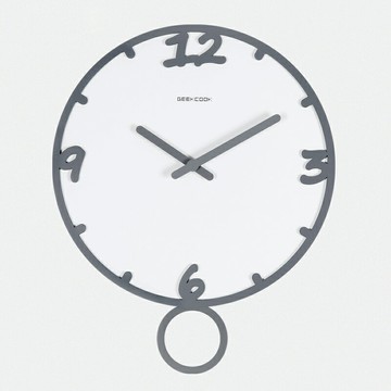 北歐掛鐘客廳家用創意時尚搖擺鐘表現代簡約個性木質超靜音石英鐘