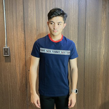 美國百分百【全新真品】Tommy Jeans TH 男 短袖 T-Shirt 短T Logo 深藍色 S號 BA70
