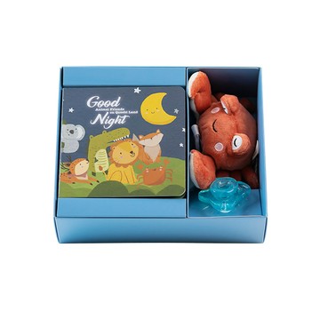 Queebi 丹麥安撫奶嘴玩偶好好睡覺繪本禮盒組-多款可選