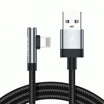 TOTU 拓途 極速系列 Lightning 編織傳輸快充線 15W 快速充電 90度彎頭 鋁合金  2m  BL-007-2M  1條