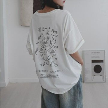ATTENTION-att made!ADE小貓世界版圖大TEE