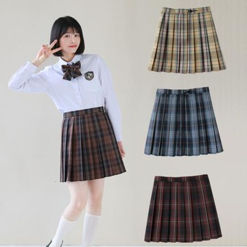 原創正品鋒萃jk格子裙高腰校供感班服裙大碼英倫學院風制服百褶裙