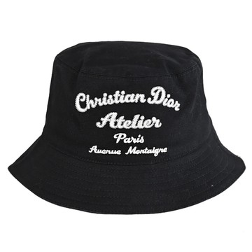 Christian Dior Homme Atelier 電繡LOGO棉質漁夫帽/遮陽帽.黑