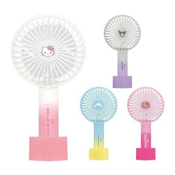 小禮堂 Sanrio 三麗鷗 USB攜帶型電風扇 (漸層款) Kitty 酷洛米 大耳狗