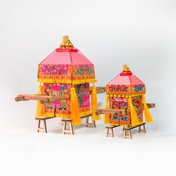 白沙屯媽祖授權 | 精緻迷你神轎模型_拱天宮天上聖母進香遶境