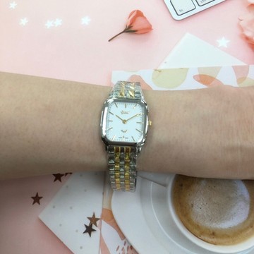 Ogival 愛其華 公司貨 超薄白面方形 石英腕錶-女錶(394MK)33mm