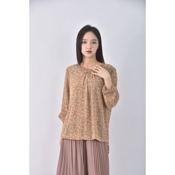 (XL) yi hie棉質圓領黃色長袖上衣二手衣