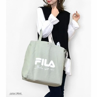 FILA フィラ スモーキーカラー 2way トート ショルダー バッグ