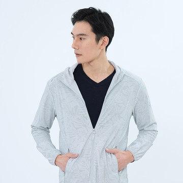 遊遍天下 男款冰涼防曬抗UV排汗涼感外套GJ1023銀白色