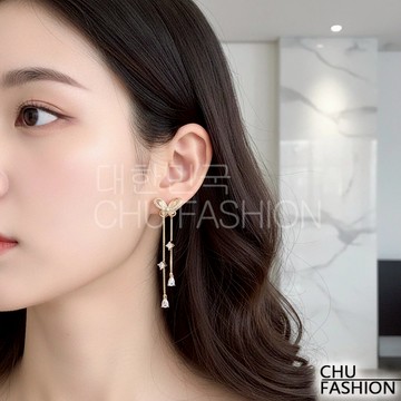 【CHU】韓國直輸 金蝶垂墜耳環 韓系夢幻亮眼款
