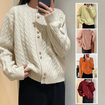 ＊ORead＊韓版純色麻花毛衣外套(5色F碼)