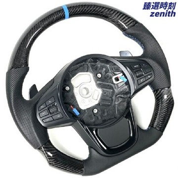 【碳纖維競技】Supra方向盤 豐田方向盤 改裝方向盤 賽車方向盤 運動方向盤 碳纖維材質 翻毛皮拼接 快速回正 適用於豐田Supra 提升駕駛手感