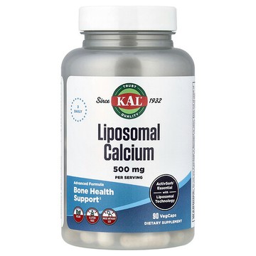 KAL, 脂質體鈣，500 毫克，90 粒素食膠囊（每粒膠囊 166.6 毫克）
