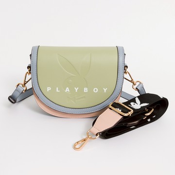 PLAYBOY - 翻蓋斜背包 Retro sweetheart系列 - 綠色