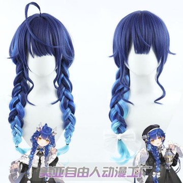 【自由人】虛擬Vtuber播主 天宮心cos假發軍裝圣誕新衣裝阿喵喵