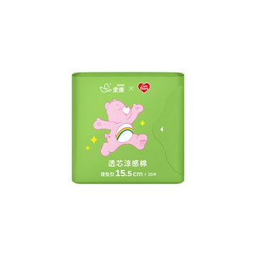 愛康透芯涼感棉CareBears護墊15.5cm20片