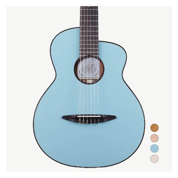 aNueNue N520SB 33吋 盛夏藍 Midsummer Blue 紅松木面板 桃花心木背側 面單板 Niño520系列 吉他麗麗 旅行古典吉他