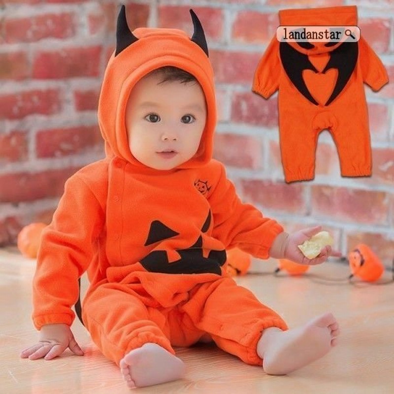 ハロウィン 着ぐるみ 衣装 仮装 コスプレ ベビー 赤ちゃん かぼちゃ デビル コスチューム キッズ かわいい もこもこ 通販 Lineポイント最大get Lineショッピング