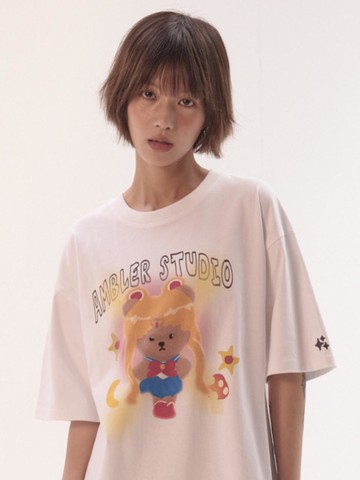 Premium Cotton Semi-Crop Regular Fit T-Shirts (AS1208) [Beige]