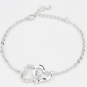 現貨+預購 925純銀手鍊鑲鑽手環-必備心心相惜女飾品七夕情人節生日聖誕節交換禮物6色73ak198【獨家進口】【米蘭精品】