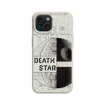 iPhone 15 SolidX 貝殼灰 - 迪士尼-星際大戰 Star Wars - 星際大戰 – 死星全幅結構圖