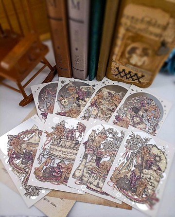 WF009瓶中精靈_genie in a bottle/明信片套組postcard set