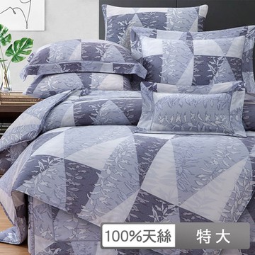 貝兒居家寢飾生活館 60支100%天絲四件式兩用被床包組 裸睡系列  特大雙人 摩德納