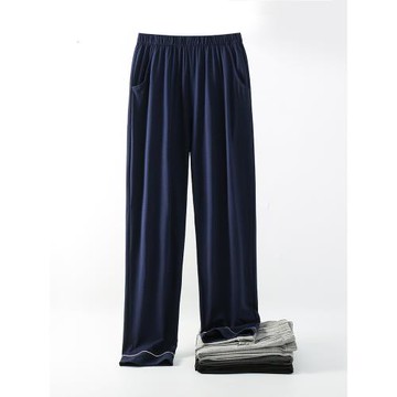 男士睡褲夏季薄款莫代爾人造棉綢居家褲夏天春秋冬冰絲長褲家居褲