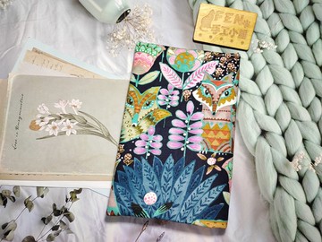 動物系列-美國限量薄棉布料森林酋長狐狸款布書衣-布書套A5/25K