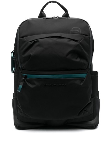 PIQUADRO - debossed-logo detail backpack - men - Fabric - One Size - Black
