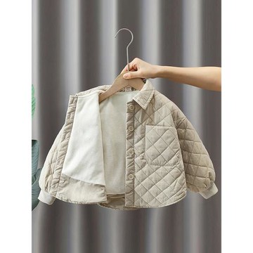 兒童加絨外套2025秋冬季新款男童加棉加厚小棉襖小童冬季輕薄棉衣