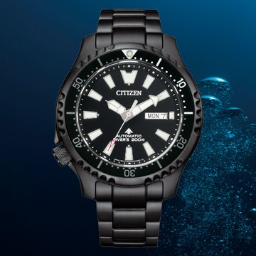 CITIZEN星辰 PROMASTER系列 鋼鐵河豚EX機械潛水腕錶 44mm / NY0135-80E