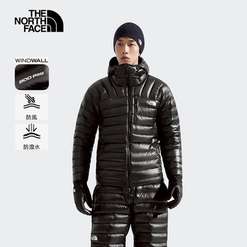 SUMMIT巔峰系列男款黑色DWR防潑水羽絨外套｜8FJDJK3
